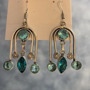 Blue crystal earrings